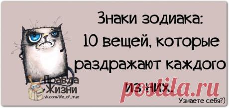 ЧТО РАЗДРАЖАЕТ КАЖДОГО ИЗ ЗНАКОВ ЗОДИАКА