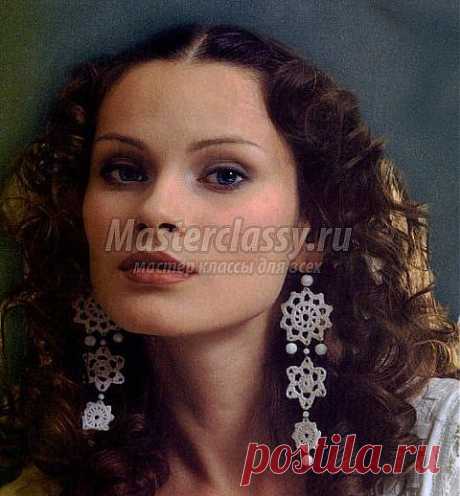 Ажурные серьги крючком. Схема и описание » Master classy - мастер классы для вас