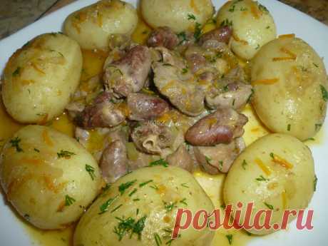 Куриные желудки с сердечками в собственном соку: рецепт с пошаговым фото - Горячие блюда от 1001 ЕДА вкусные рецепты с фото!