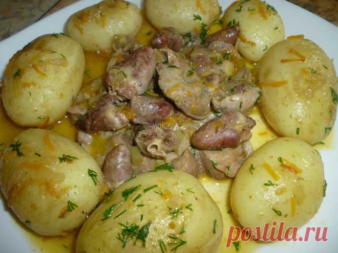 Куриные желудки с сердечками в собственном соку: рецепт с пошаговым фото - Горячие блюда от 1001 ЕДА вкусные рецепты с фото!