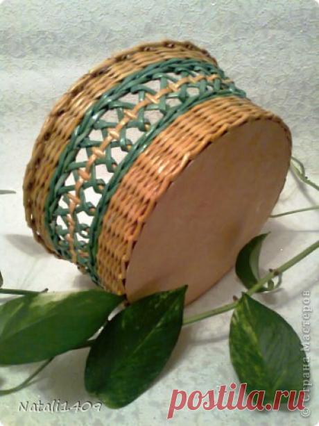 Ажурный узорчик. Плетение из газет МК