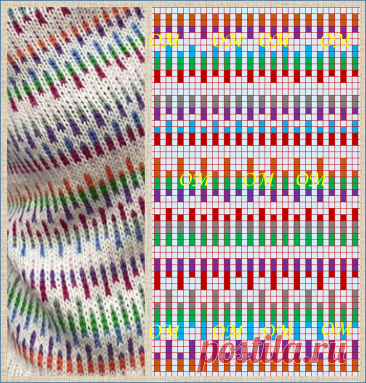 Ой,какие черточки! - еще одна современная идея простого-сложного жаккарда