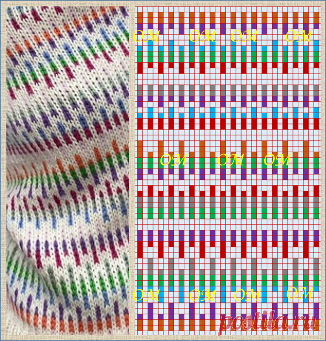 Ой,какие черточки! - еще одна современная идея простого-сложного жаккарда