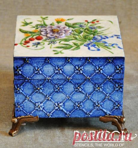 Шкатулка "Старый фарфор",мастер-класс.