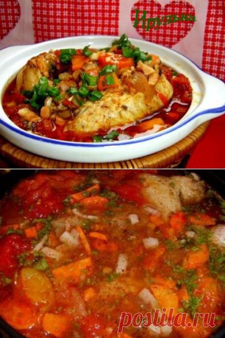 Рагу из куриных крылышек в беарнском стиле