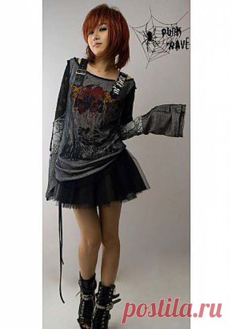 мода Visual Kei Punk Готическая Лолита футболки лучших