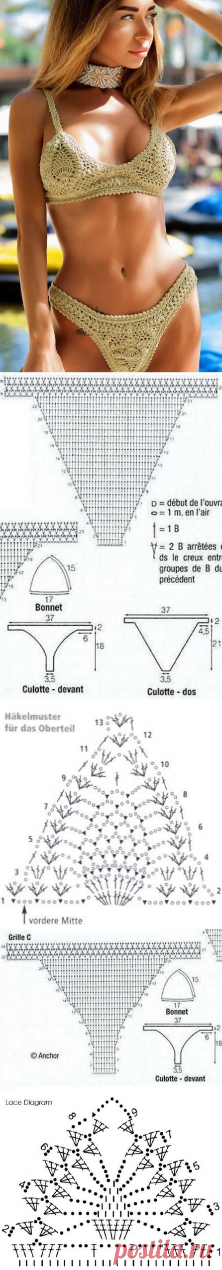 Купальник крючком 2017