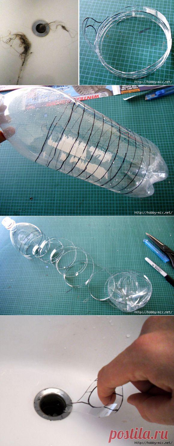 Как очистить сливное отверстие от волос. Гениальное изобретение.