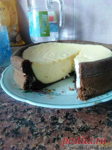 Рецепт: Творожная запеканка в шоколадном тесте на RussianFood.com
