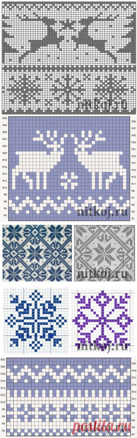 ЖАККАРДОВЫЕ УЗОРЫ СПИЦАМИ, ПОДБОРКА » Ниткой - вязаные вещи для вашего дома, вязание крючком, вязание спицами, схемы вязания