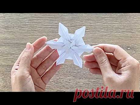 Origami Snowflake / Christmas Paper Snowflake ❄️ - YouTube