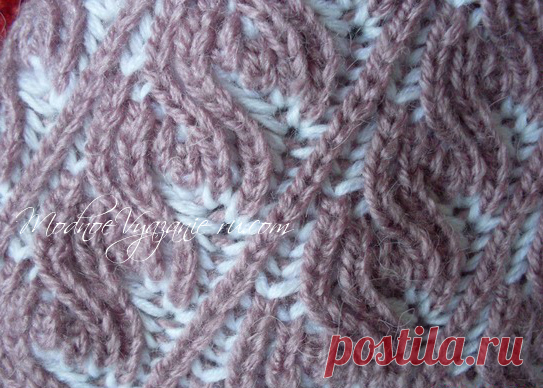Женская шапка в технике Brioche Stitch - Модное вязание