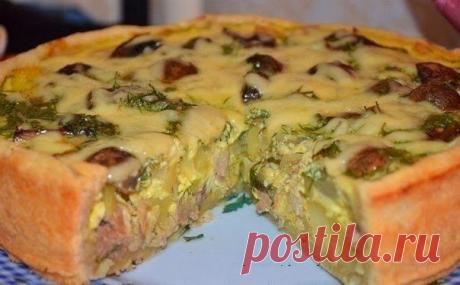 Домашние Рецепты как у мамы: Пирог с курицей и картошкой