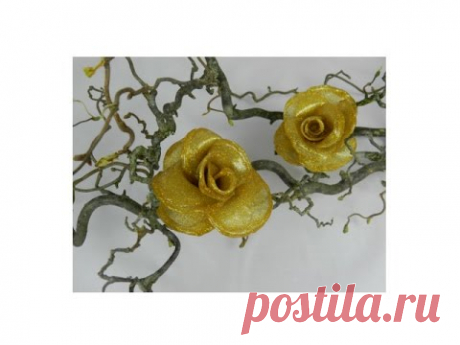 DIY: Как сделать розу из горячего клея. Мастер класс.