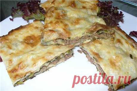Мясной пирог из лаваша..