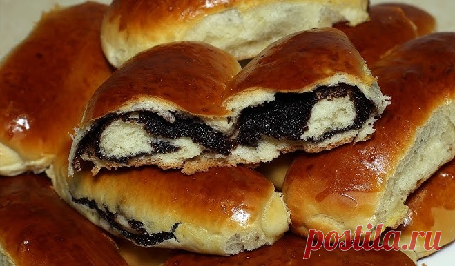 Воздушные булочки с маком. Сдобные пирожки с маковой начинкой! Простой рецепт вкусных домашних булочек с маком. Тесто для булочек получается очень воздушное и нежное!