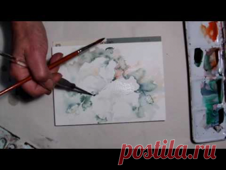 flowers in watercolor
