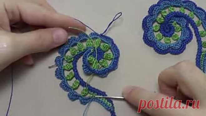 Урок вязания крючком. ЗАВИТОК для ирландского кружева. Irish crochet lace