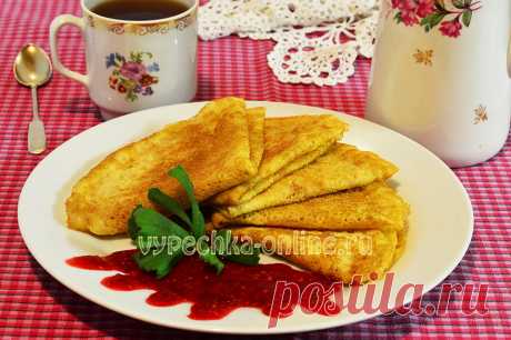 Блины из кукурузной муки на воде