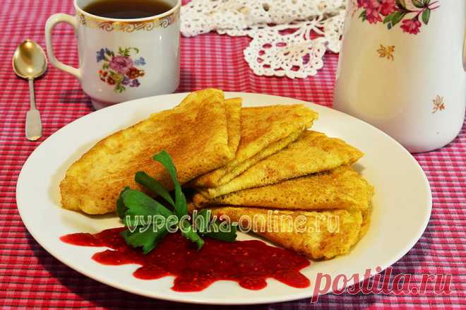 Блины из кукурузной муки на воде
