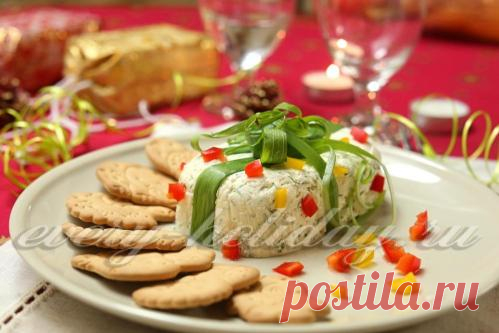 Закуска из творога с чесноком и зеленью