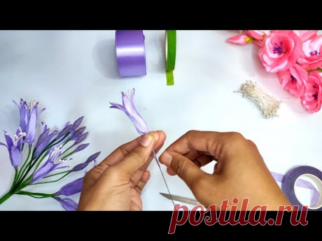 DIY | How To Make Satin Ribbon Flower Easy | Tutorial Membuat Bunga Dari Pita Satin