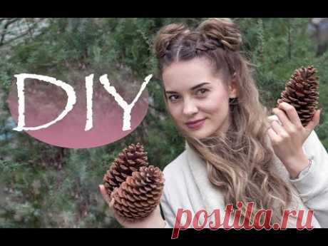 Украшение на дверь из больших шишек - новогодний декор - DIY Tsvoric