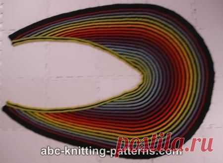 Шаль Rainbow Striped Shawl с радужными полосками. Спицами. / Обсуждение на LiveInternet - Российский Сервис Онлайн-Дневников