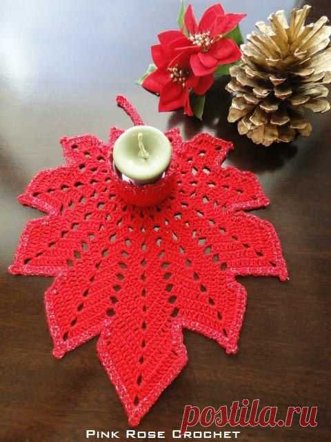 Салфетка «Кленовый лист» | Все о рукоделии: схемы, мастер классы, идеи на сайте labhousehold.com