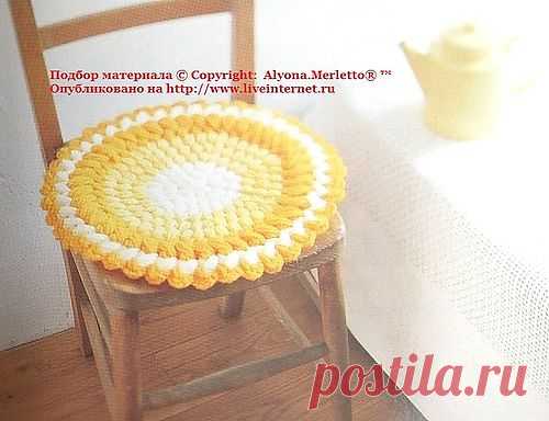 Коврики-подушки крючком. Схемы /