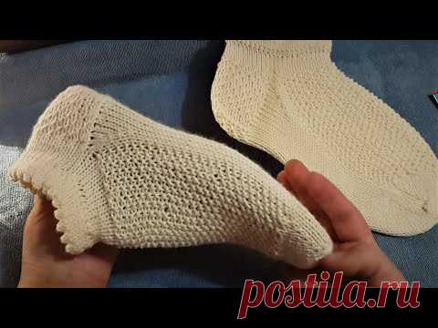 Нежные женские носочки спицами/Быстро/Просто /Красиво