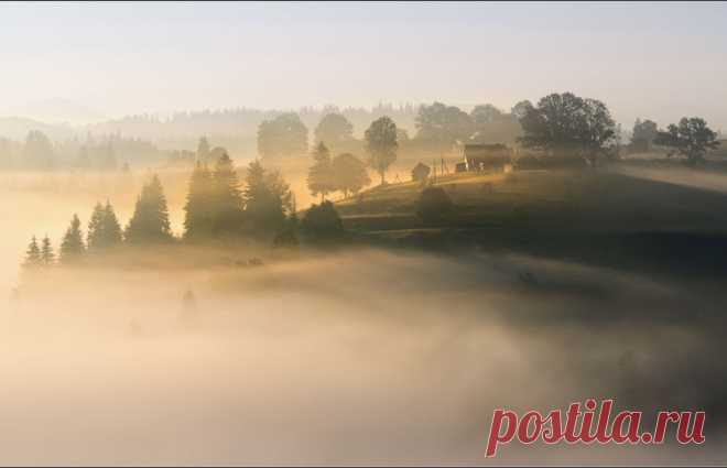 Фото: © Влад Соколовский.  Доброе утро!  Закарпатье, с. Ясиня. Метки: карпаты, закарпатье, горы, утро, свет.  | Доброго ранку! — National Geographic Россия