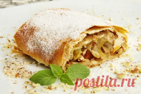 Яблочный штрудель с грецким орехом