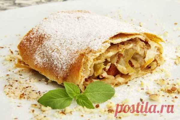 Яблочный штрудель с грецким орехом