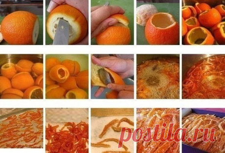 Цукаты из апельсиновых корок 🍊