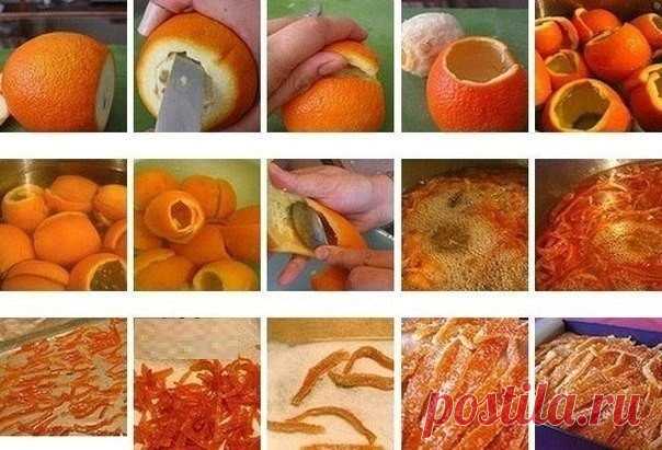 Цукаты из апельсиновых корок 🍊