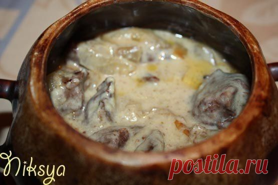Нежнейшая говядина в соусе из горшочка