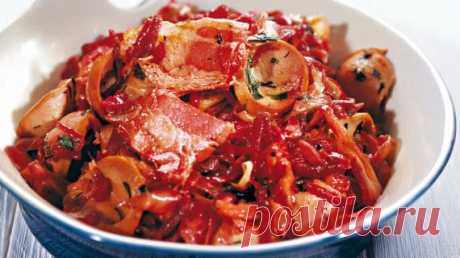 Тушеная капуста, рецепты, солянка, тушеная капуста с мясом, с картошкой на Gastronom.ru Тушёную капусту едят практически по всей Европе. Блюда с тушёной капустой есть в национальных кухнях многих народов – это польский, а также литовский и белорусский - бигос, эстонский мульгикапсад, словацкие капустные галушки