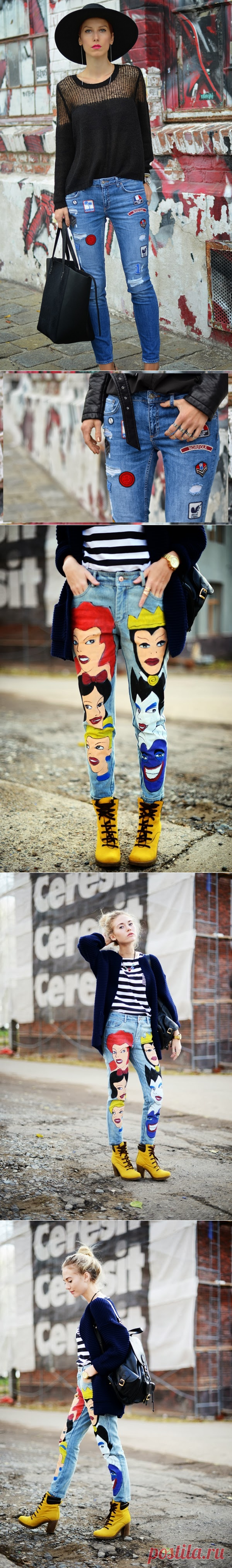 Наклей, пришей, нарисуй (DIY + подборка) / Переделка джинсов / ВТОРАЯ УЛИЦА