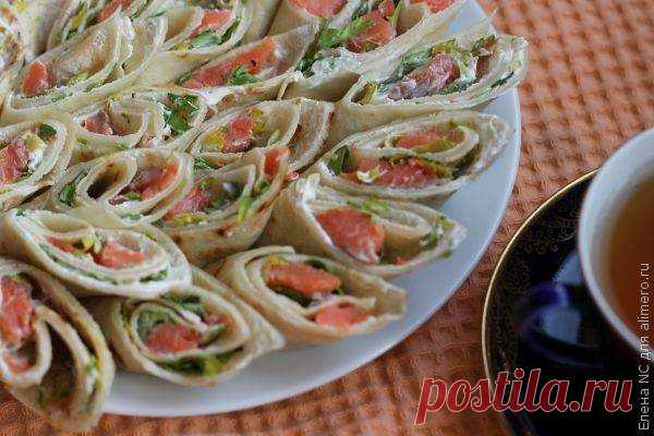 Блины с семгой / Рецепты с фото