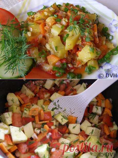 Кабачки, тушеные с овощами в мультиварке | Мои любимые рецепты
