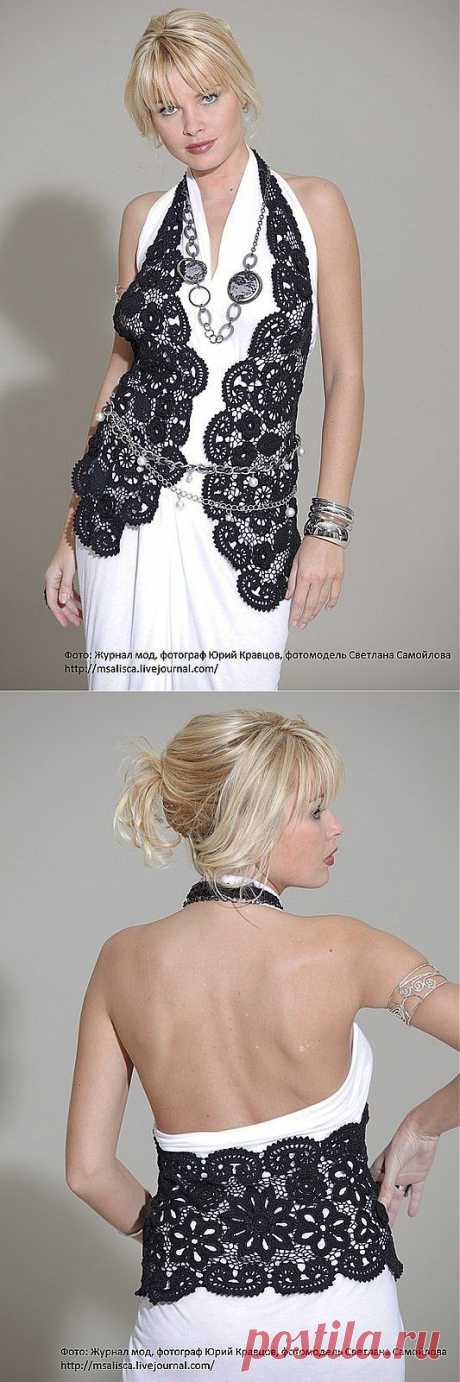 Жилет в технике ирландского кружева. 10 авторских МК.