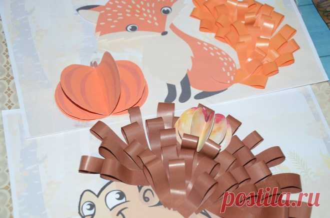 4 осенних аппликаций для малышей. Развиваем мелку моторику и делаем поделку в сад. Есть шаблоны! | Рукоделие и дети — ДЕТВОРЯНДИЯ | Яндекс Дзен
