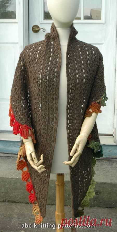 ABC Knitting Patterns - Fall Leaf Stole