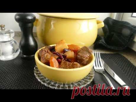 Домашнее жаркое из говядины с картошкой в горшочке! Вкусное и сытное блюдо для большой компании!