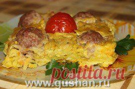 Картофельная запеканка с мясными шариками | Готовим просто и вкусно