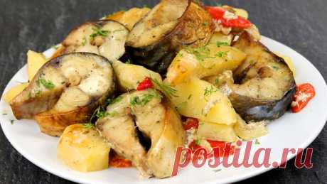 Божественная Скумбрия с картошкой! "Язык можно проглотить", как вкусно! | Вкусные Советы | Дзен