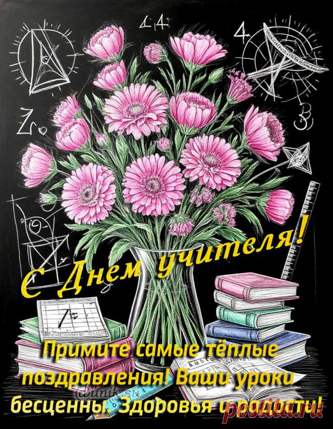 Открытка с Днем учителя