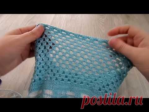 Узор сетка крючком по кругу. Вяжем простой узор.