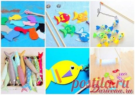 Детская магнитная игра &quot;Рыбалка&quot; своими руками.